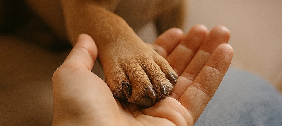 paw in hand photo logo